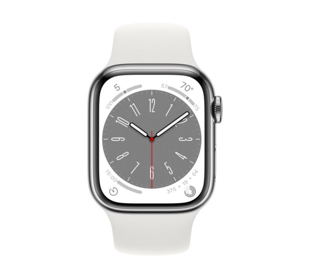 Apple Watch 8 41/Silver Steel/White Sport LTE - 1070972 - zdjęcie 3